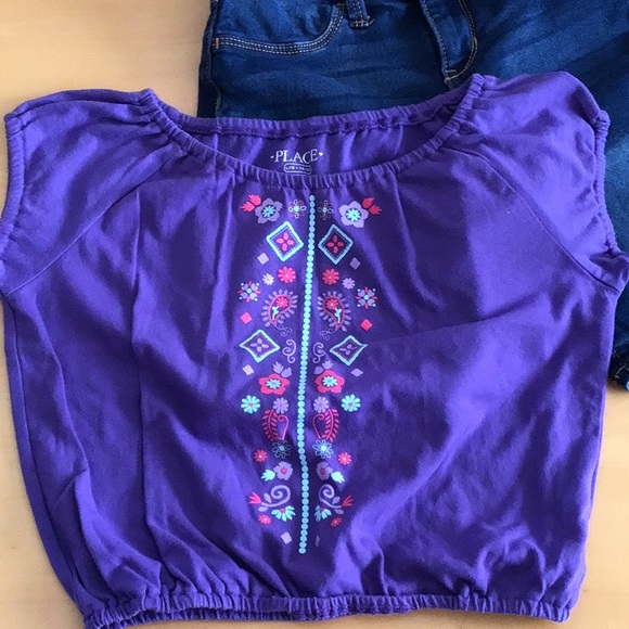 Jean shorts & Top 💎 - Picture 2 of 10